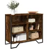 Image de Vidaxl Buffet ChÃªne FumÃ© 91x35,5x74,5 Cm Bois D'ingÃ©nierie