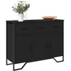 Image de vidaXL Buffet noir 97x32,5x74,5 cm bois dÂ¿ingÃ©nierie