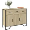 Image de vidaXL Buffet chêne sonoma 97x32,5x74,5 cm bois d'ingénierie848560