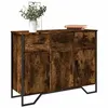 Image de vidaXL Buffet chêne fumé 97x32,5x74,5 cm bois d'ingénierie848561