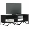Image de vidaXL Meuble TV noir 122x34x41 cm bois d'ingénierie848569