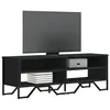 Image de vidaXL Meuble TV noir 122x34x41 cm bois d'ingÃ©nierie