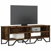Image de vidaXL Meuble TV chêne fumé 122x34x41 cm bois d'ingénierie848571