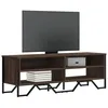 Image de vidaXL Meuble TV chÃªne marron 122x34x41 cm bois d'ingÃ©nierie