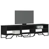 Image de vidaXL Meuble TV noir 180x34x41 cm bois d'ingÃ©nierie