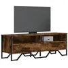 Image de vidaXL Meuble TV chêne fumé 122x34x41 cm bois d'ingénierie848581