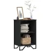 Image de vidaXL Bibliothèque noir 50x31x74,5 cm bois d'ingénierie848599