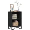 Image de vidaXL BibliothÃ¨que noir 50x31x74,5 cm bois d'ingÃ©nierie
