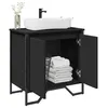 Image de vidaXL Armoire lavabo de salle de bain noir 60x35x60 cm848654