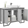 Image de vidaXL Armoire lavabo de salle de bain sonoma gris 91x35x60 cm