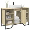 Image de vidaXL Armoire lavabo de salle de bain chêne sonoma 91x35x60 cm848665