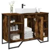 Image de vidaXL Armoire lavabo de salle de bain chêne fumé 91x35x60 cm848666