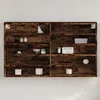 Image de vidaXL Armoire à vitrine chêne fumé 100x15x58 cm bois d'ingénierie847930