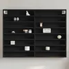 Image de vidaXL Armoire à vitrine noir 100x8,5x75 cm bois d'ingénierie847934