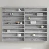 Image de vidaXL Armoire à vitrine sonoma gris 100x8,5x75 cm bois d'ingénierie847938