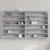 Image de vidaXL Armoire à vitrine gris béton 100x8,5x58 cm bois d'ingénierie847943