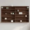 Image de vidaXL Armoire à vitrine chêne marron 100x8,5x58 cm bois d'ingénierie847946