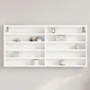 Image de vidaXL Armoire à vitrine blanc 100x8,5x50 cm bois d'ingénierie847947