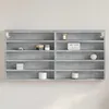 Image de vidaXL Armoire à vitrine gris béton 100x8,5x50 cm bois d'ingénierie847950