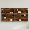 Image de vidaXL Armoire à vitrine chêne fumé 100x8,5x50 cm bois d'ingénierie847951
