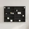 Image de vidaXL Armoire à vitrine noir 80x8,5x58 cm bois d'ingénierie847955