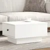 Image de vidaXL Table basse blanc 60x45x31 cm bois d'ingÃ©nierie
