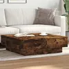 Image de vidaXL Table basse Chêne fumé 90x90x28 cm Bois d'ingénierie848091