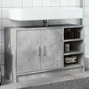 Image de vidaXL Armoire d'Ã©vier gris bÃ©ton 90x29x55 cm bois d'ingÃ©nierie