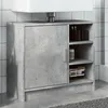 Image de vidaXL Armoire d'Ã©vier gris bÃ©ton 63x29x55 cm bois d'ingÃ©nierie