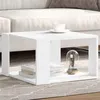 Image de vidaXL Table basse blanc 51,5x51,5x30 cm bois d'ingénierie848136
