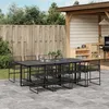 Image de Vidaxl Ensemble Ã Manger De Jardin 9 Pcs Noir RÃ©sine TressÃ©e