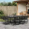 Image de Vidaxl Ensemble Ã Manger De Jardin 11 Pcs Noir RÃ©sine TressÃ©e