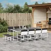 Image de Vidaxl Ensemble Ã Manger De Jardin Avec Coussins 13pcs Blanc TextilÃ¨ne
