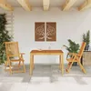 Image de Vidaxl Ensemble Ã Manger De Jardin 3 Pcs Bois D'acacia Solide