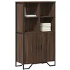 Image de vidaXL Buffet haut chÃªne marron 79,5x35,5x137,5 cm bois d'ingÃ©nierie