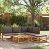 Image de Vidaxl Salon De Jardin Avec Coussins 6 Pcs Bois D'acacia Solide