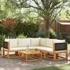 Image de vidaXL Vidaxl Salon De Jardin Avec Coussins 6 Pcs Bois D'acacia Solide