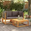 Image de Vidaxl CanapÃ©s D'angle De Jardin Et Coussins 2pcs Bois Massif D'acacia