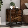 Image de vidaXL Table de chevet chêne fumé 40x31x50 cm bois d'ingénierie848678