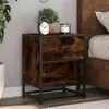 Image de vidaXL Table de chevet chêne fumé 40x31x50 cm bois d'ingénierie848688