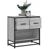 Image de vidaXL Table de chevet sonoma gris 60x31x60 cm bois ingénierie métal848697