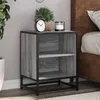 Image de vidaXL Tables de chevet 2 pcs sonoma gris bois d'ingénierie et métal848706