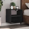 Image de vidaXL Table de chevet murale noir 40x31x39,5 cm