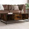Image de vidaXL Table basse chêne fumé 100x57x35 cm bois d'ingénierie et métal848761