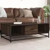 Image de vidaXL Table basse chêne marron 100x57x35cm bois d'ingénierie et métal848763