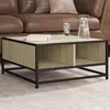 Image de vidaXL Table basse chêne sonoma 60,5x60,5x30cm bois d'ingénierie/métal848765