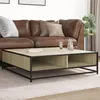 Image de vidaXL Table basse chêne sonoma 100x100x30 cm bois d'ingénierie/métal848775