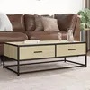 Image de vidaXL Table basse chêne sonoma 100x50x35cm bois d'ingénierie et métal848780