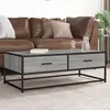 Image de vidaXL Table basse sonoma gris 100x50x35 cm bois d'ingénierie et métal848782