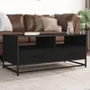 Image de vidaXL Table basse noir 100x50x45 cm bois d'ingÃ©nierie et mÃ©tal